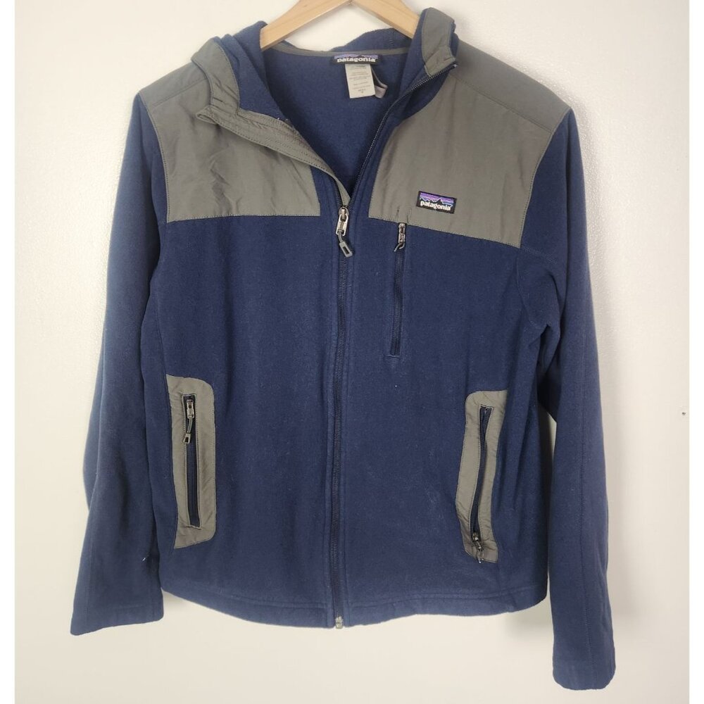 Patagonia Men's Sz. M Cedar's Navy Blue & Grey Full Zip Jacket